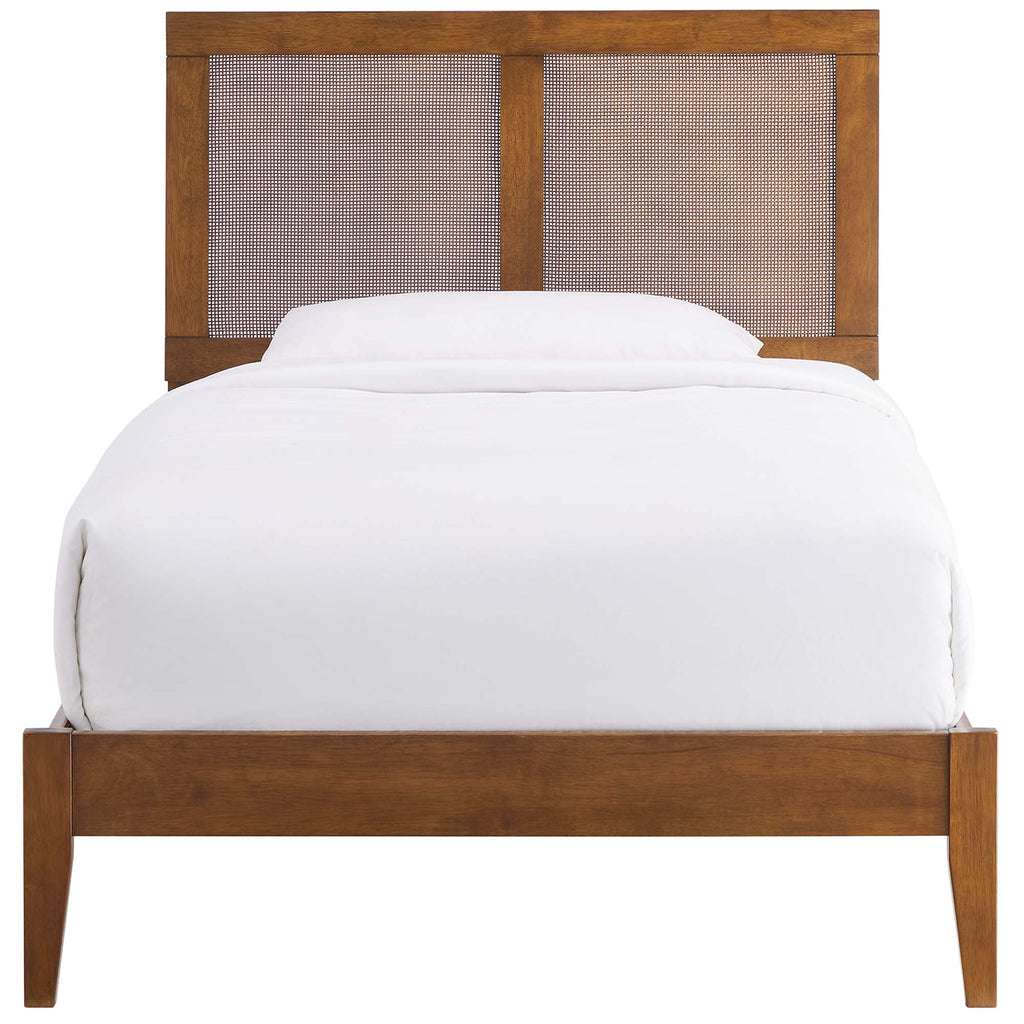 Sirocco Rattan and Wood Twin Platform Bed by Modway