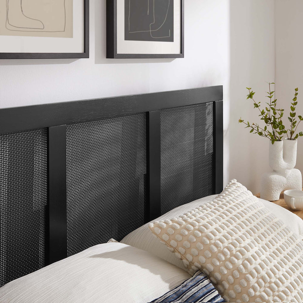 Sirocco Rattan and Wood Full Platform Bed by Modway