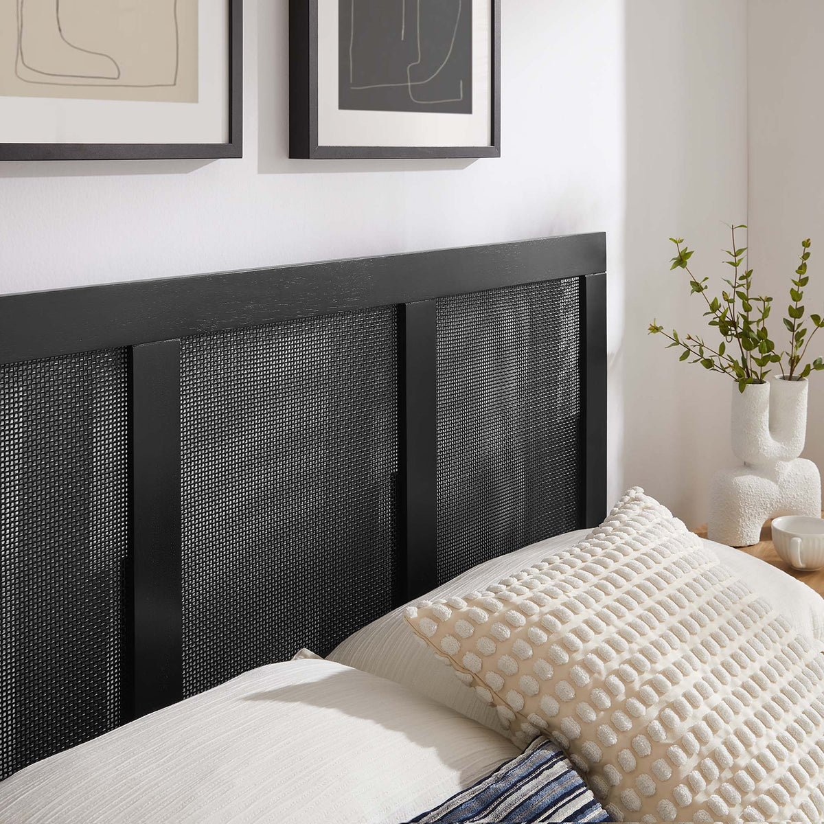 Sirocco Rattan and Wood Full Platform Bed by Modway