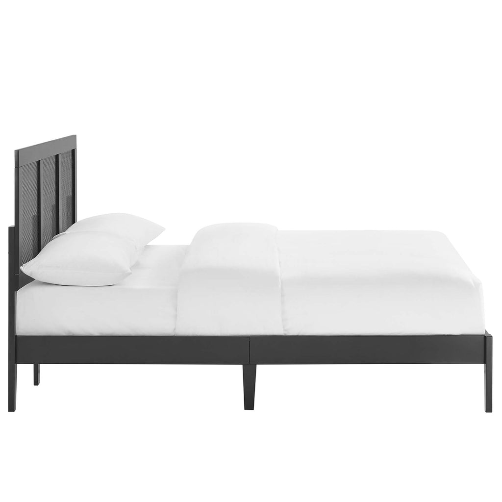 Sirocco Rattan and Wood Full Platform Bed by Modway