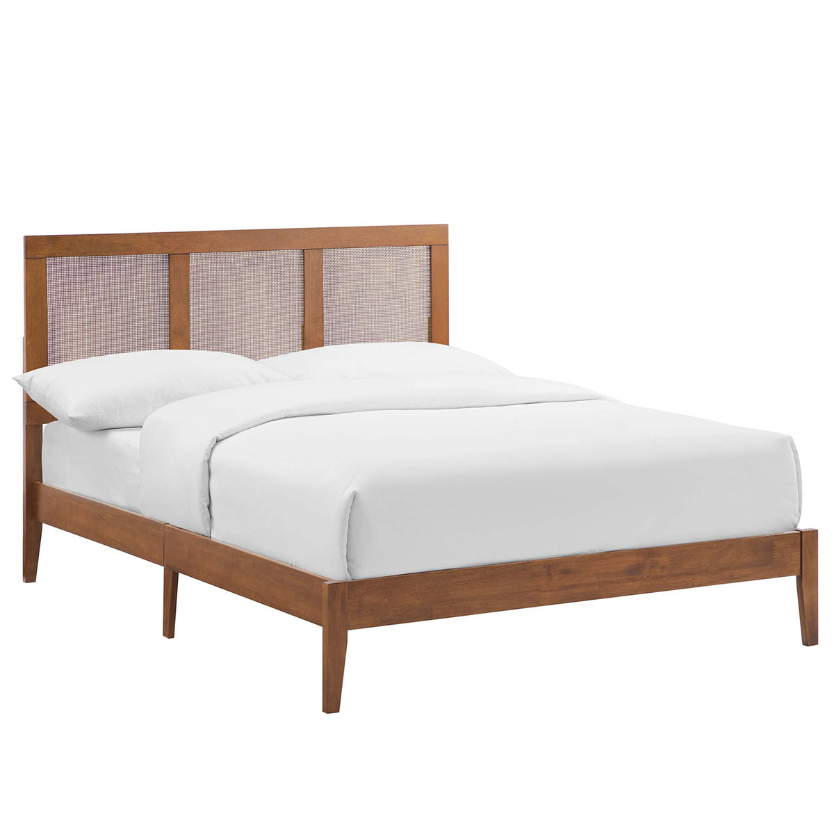 Sirocco Rattan and Wood Full Platform Bed by Modway
