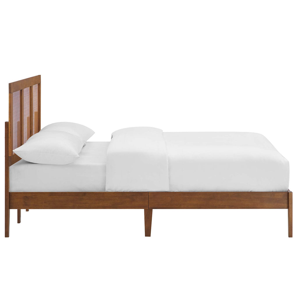 Sirocco Rattan and Wood Full Platform Bed by Modway