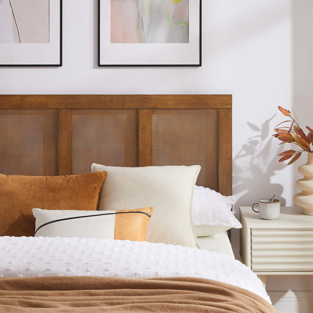 Sirocco Rattan and Wood Queen Platform Bed by Modway
