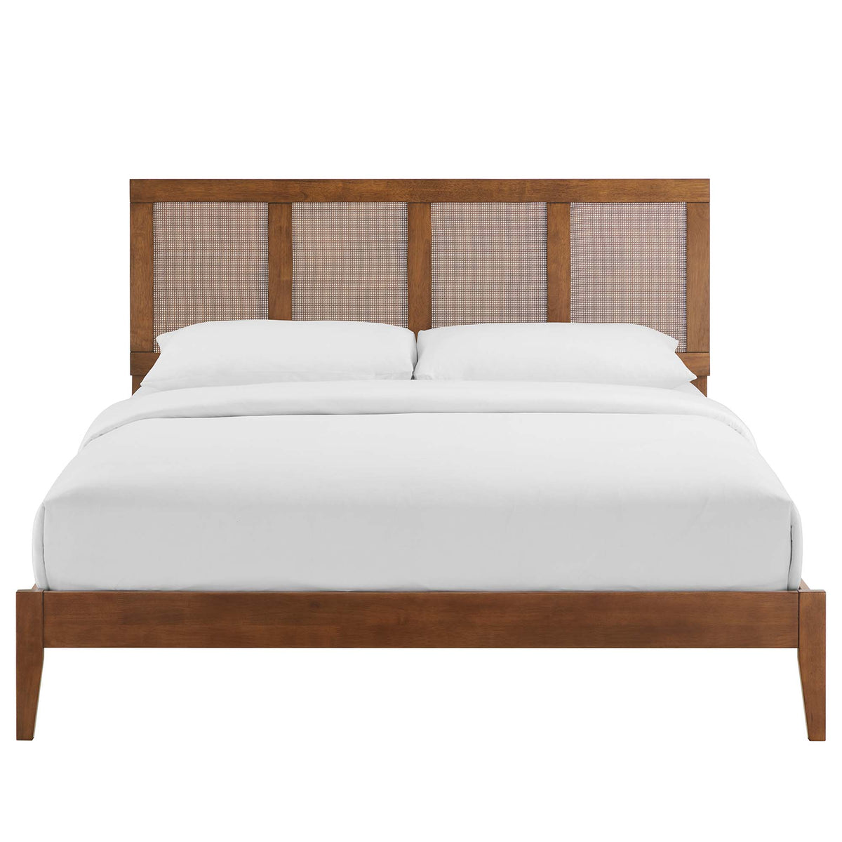 Sirocco Rattan and Wood Queen Platform Bed by Modway