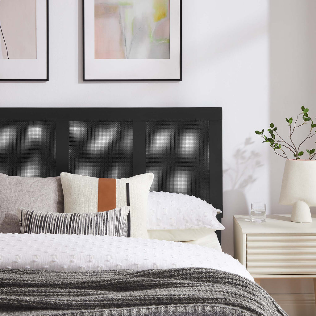 Sirocco Rattan and Wood King Platform Bed by Modway