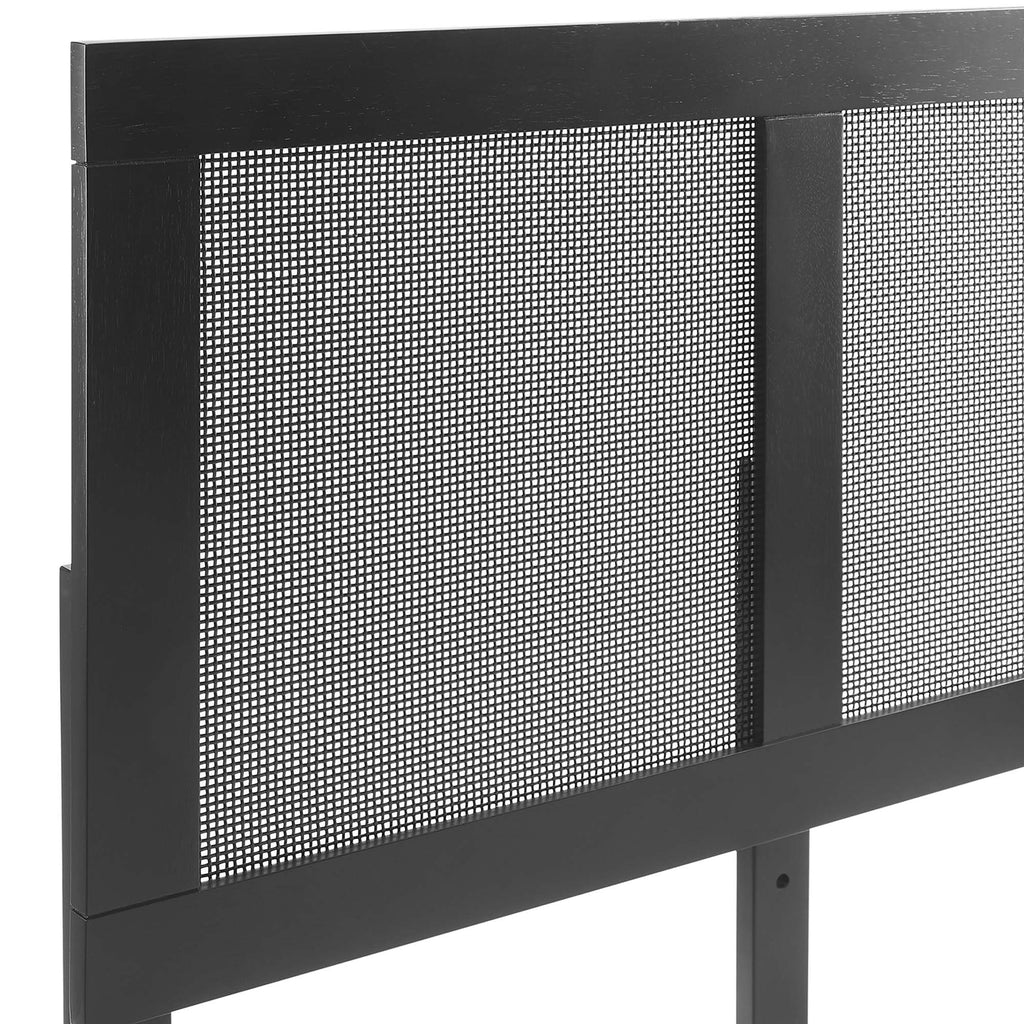 Sirocco Rattan and Wood King Platform Bed by Modway