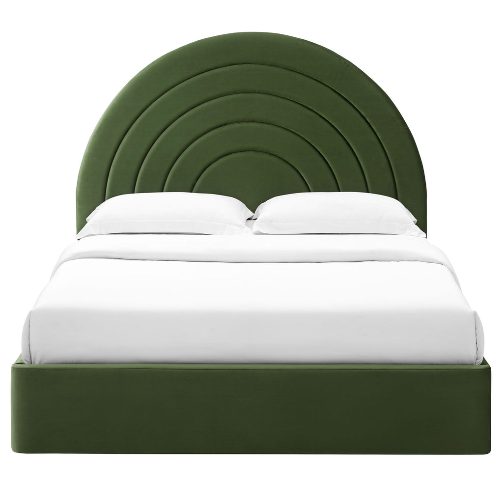 Solana Arched Performance Velvet Full Platform Bed by Modway