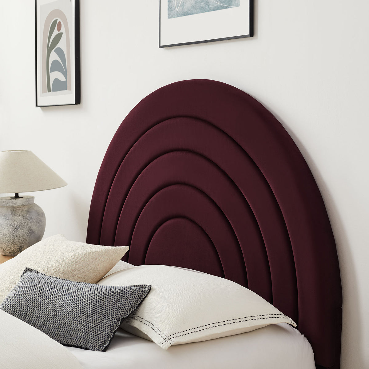 Solana Arched Performance Velvet Full Platform Bed by Modway