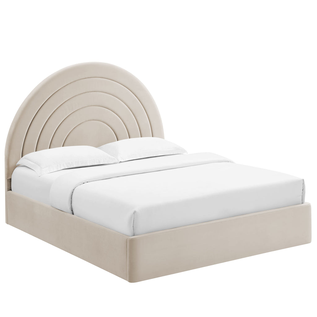 Solana Arched Performance Velvet King Platform Bed by Modway