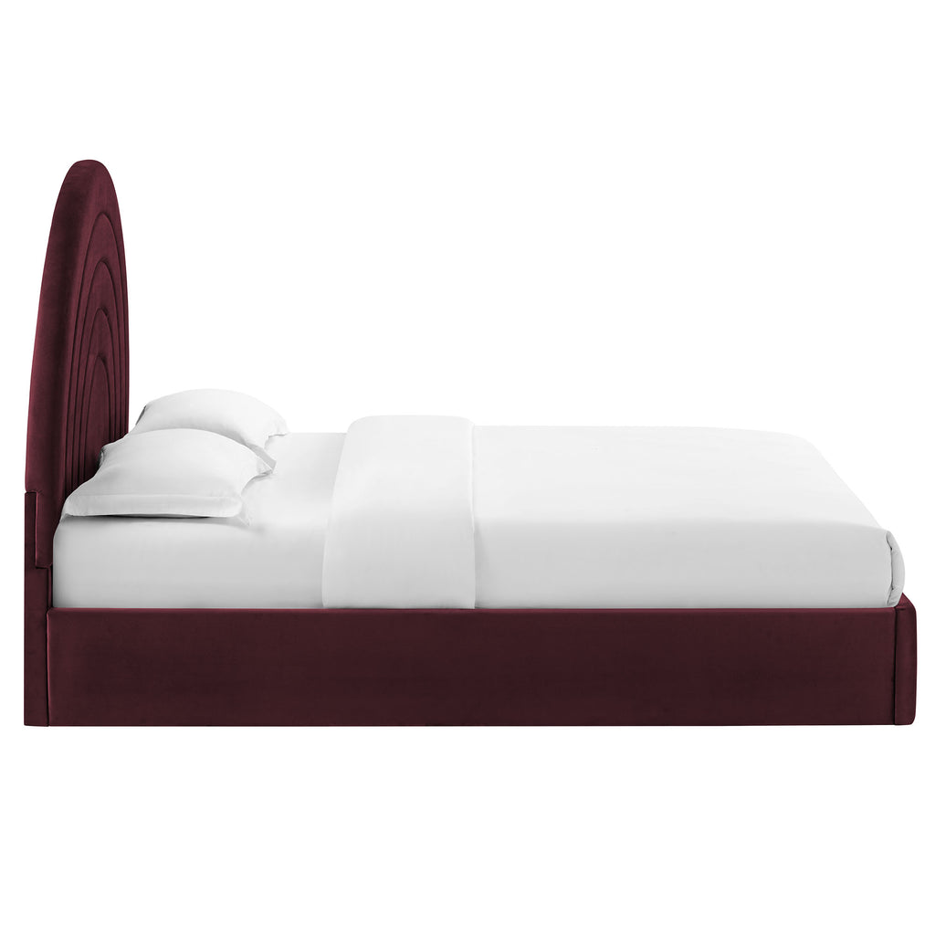 Solana Arched Performance Velvet King Platform Bed by Modway