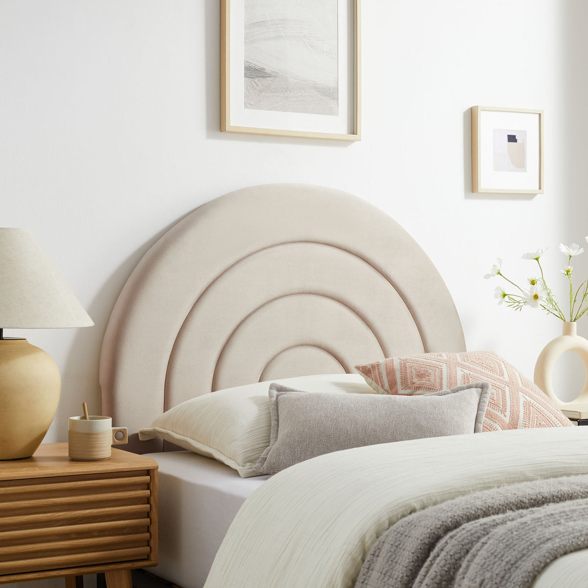 Solana Arched Performance Velvet Twin Headboard by Modway