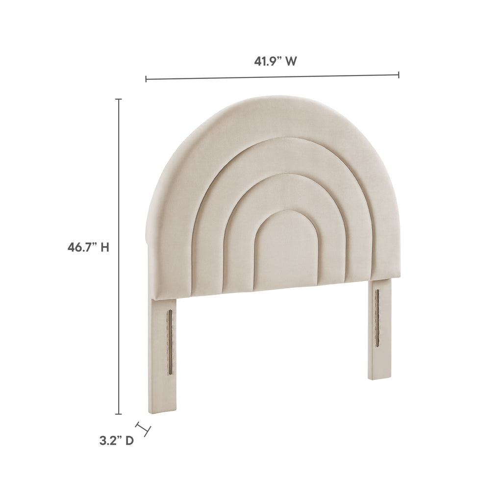 Solana Arched Performance Velvet Twin Headboard by Modway