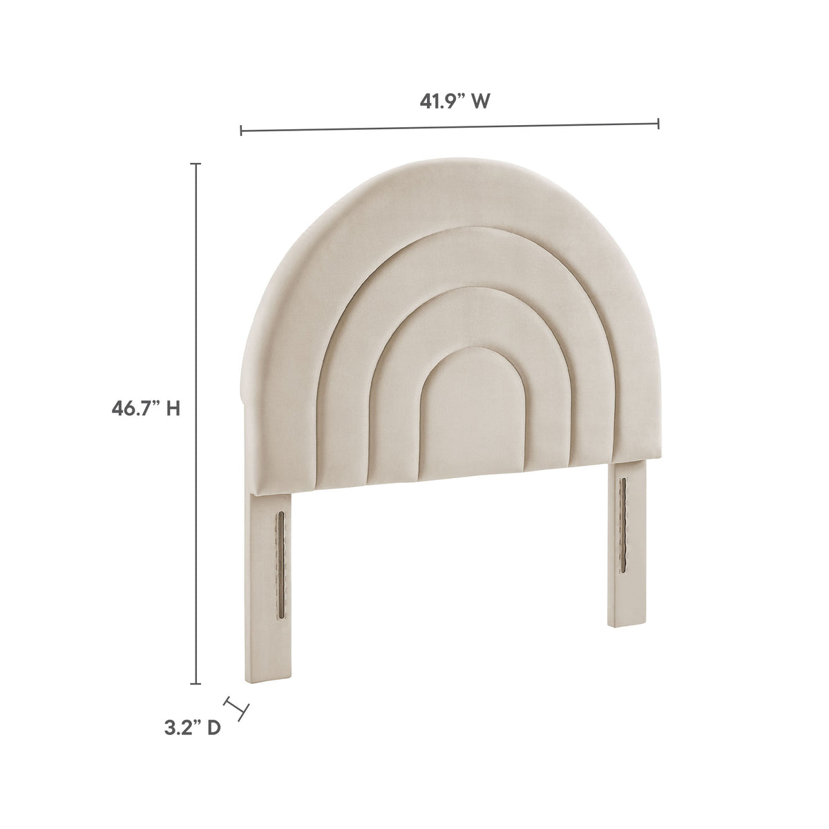 Solana Arched Performance Velvet Twin Headboard by Modway