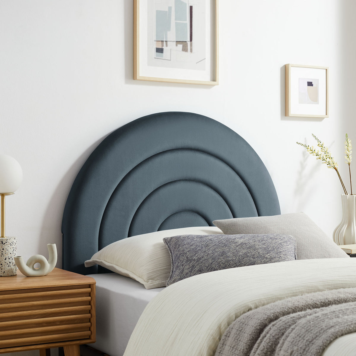 Solana Arched Performance Velvet Twin Headboard by Modway