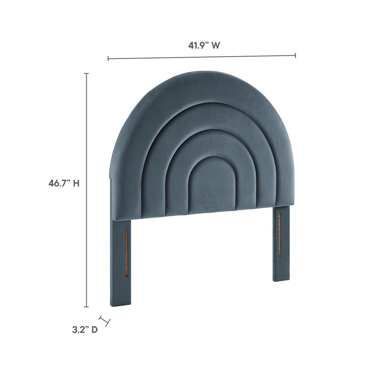 Solana Arched Performance Velvet Twin Headboard by Modway