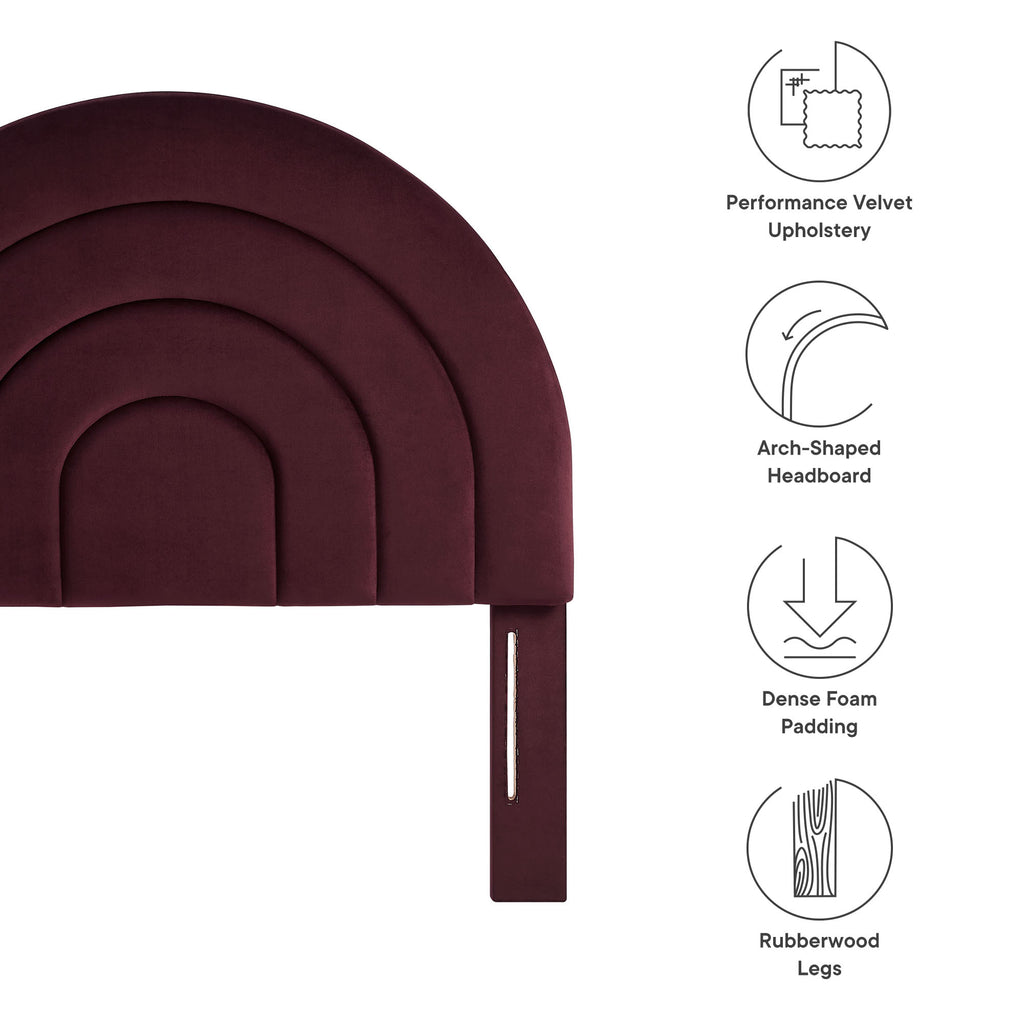 Solana Arched Performance Velvet Twin Headboard by Modway