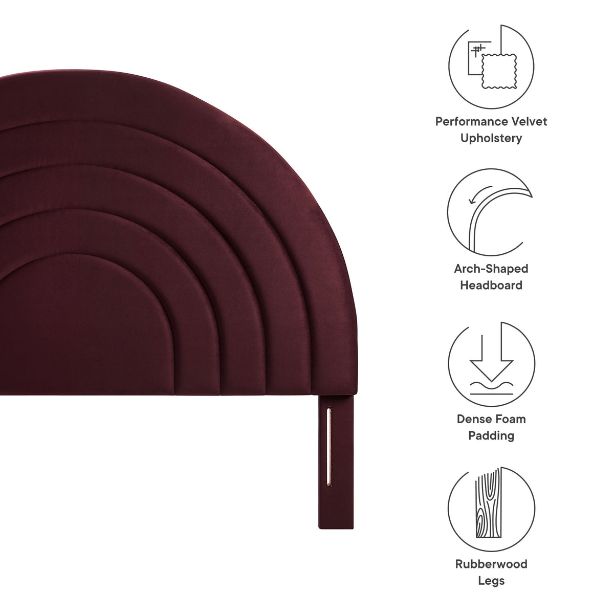 Solana Arched Performance Velvet Queen Headboard by Modway