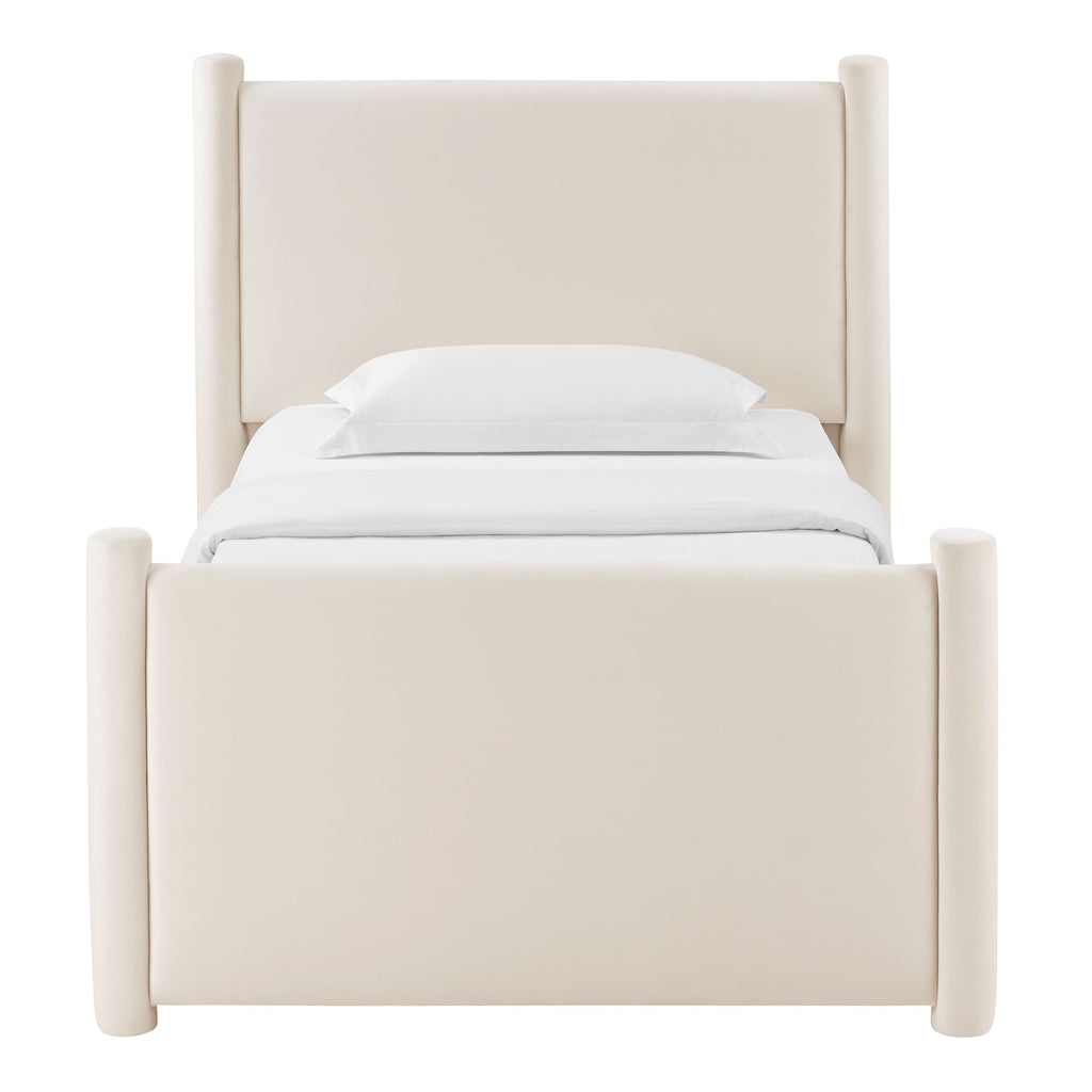 Rael Rounded Post Performance Velvet Twin Platform Bed by Modway