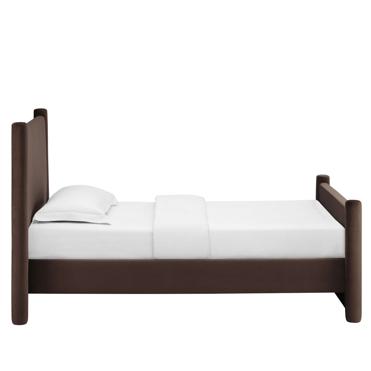 Rael Rounded Post Performance Velvet Twin Platform Bed by Modway