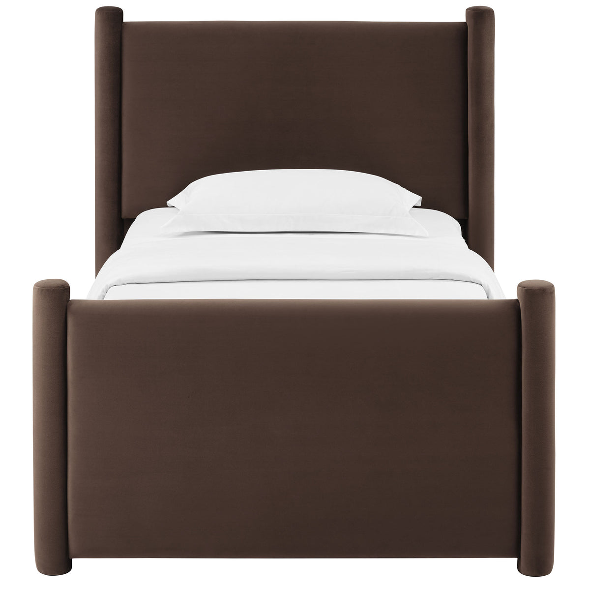 Rael Rounded Post Performance Velvet Twin Platform Bed by Modway