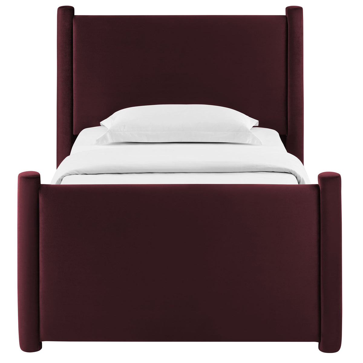 Rael Rounded Post Performance Velvet Twin Platform Bed by Modway