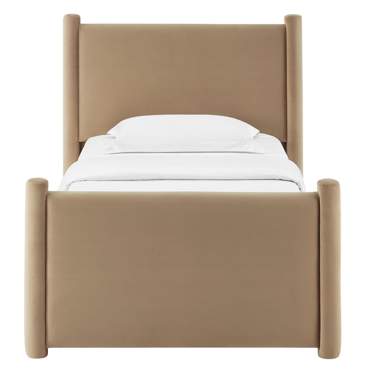 Rael Rounded Post Performance Velvet Twin Platform Bed by Modway