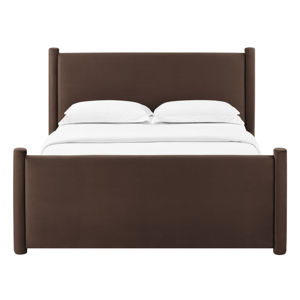 Rael Rounded Post Performance Velvet Full Platform Bed by Modway