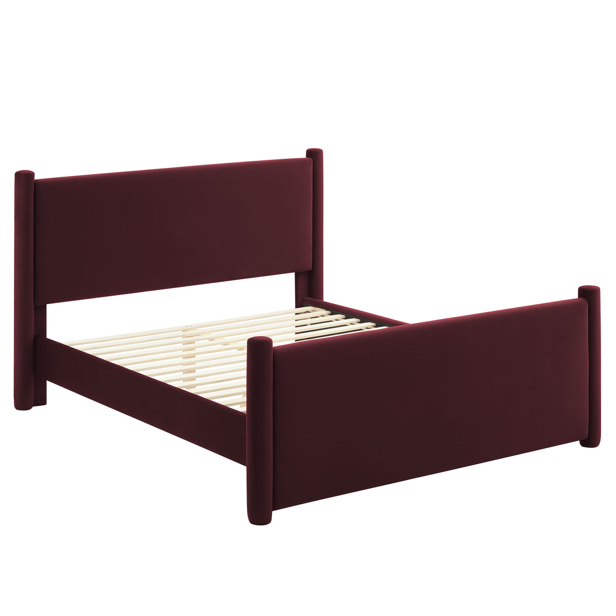 Rael Rounded Post Performance Velvet Full Platform Bed by Modway