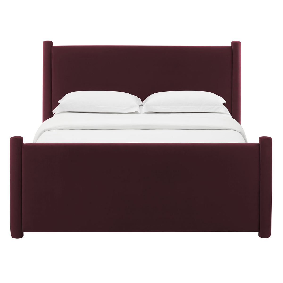 Rael Rounded Post Performance Velvet Full Platform Bed by Modway