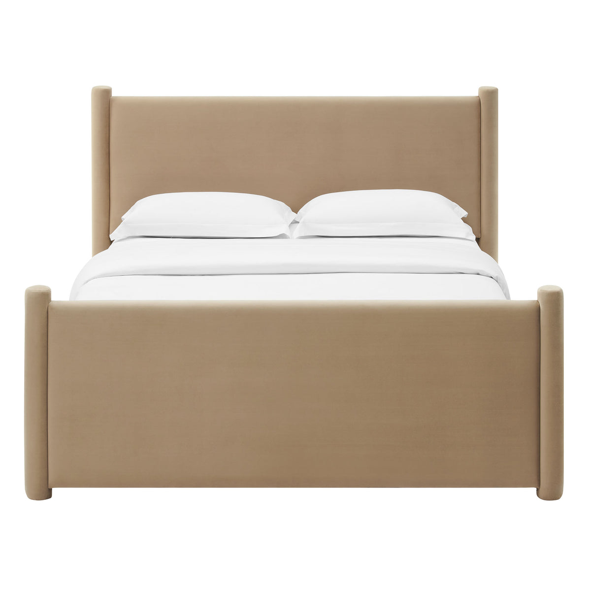 Rael Rounded Post Performance Velvet Full Platform Bed by Modway