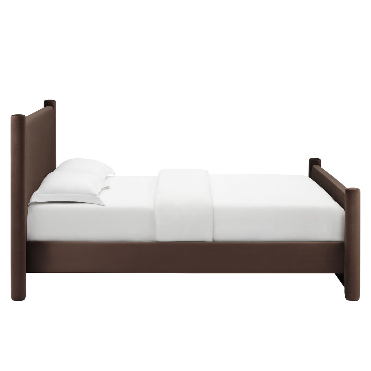 Rael Rounded Post Performance Velvet Queen Platform Bed by Modway