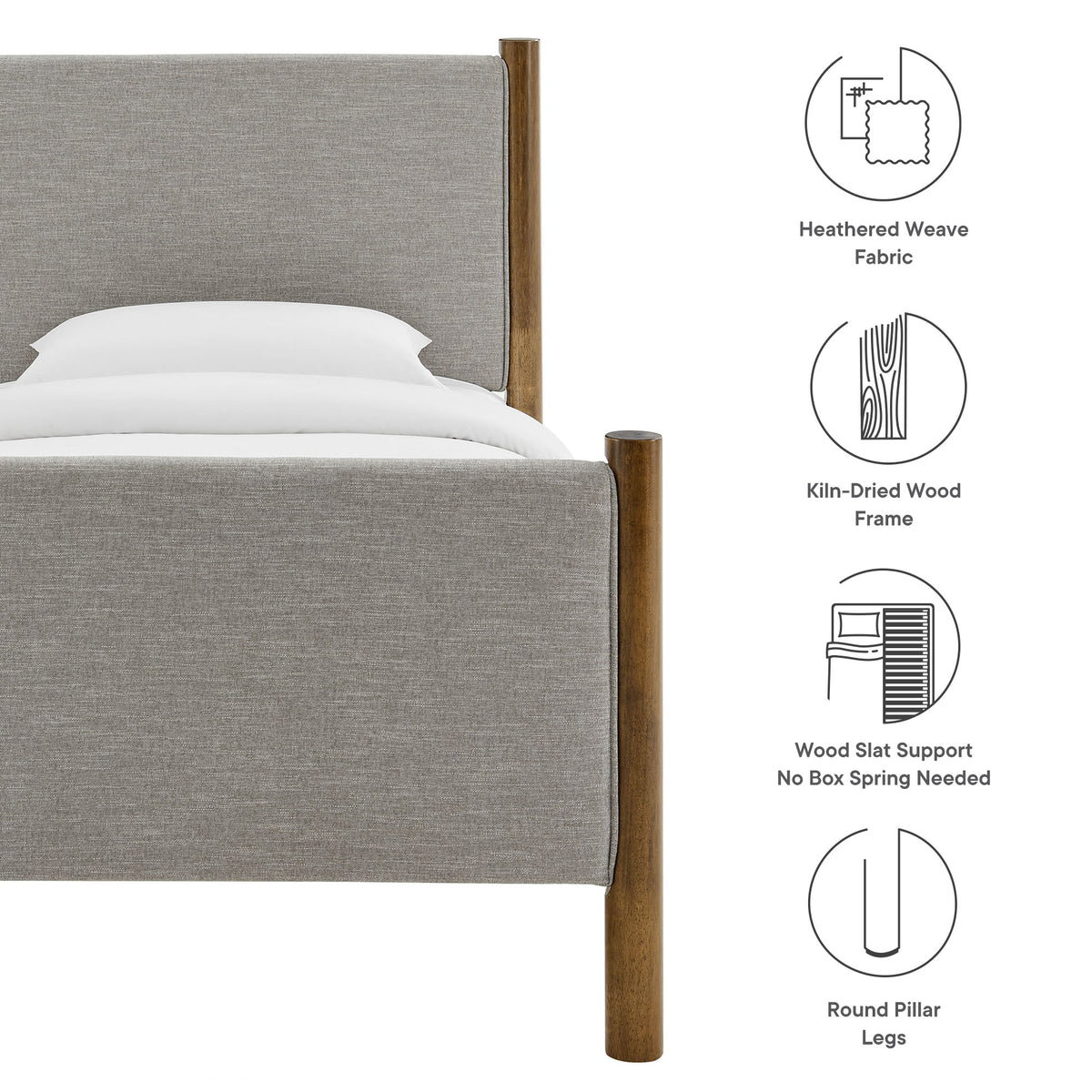 Maven Twin Size Fabric Upholstered Platform Bed by Modway