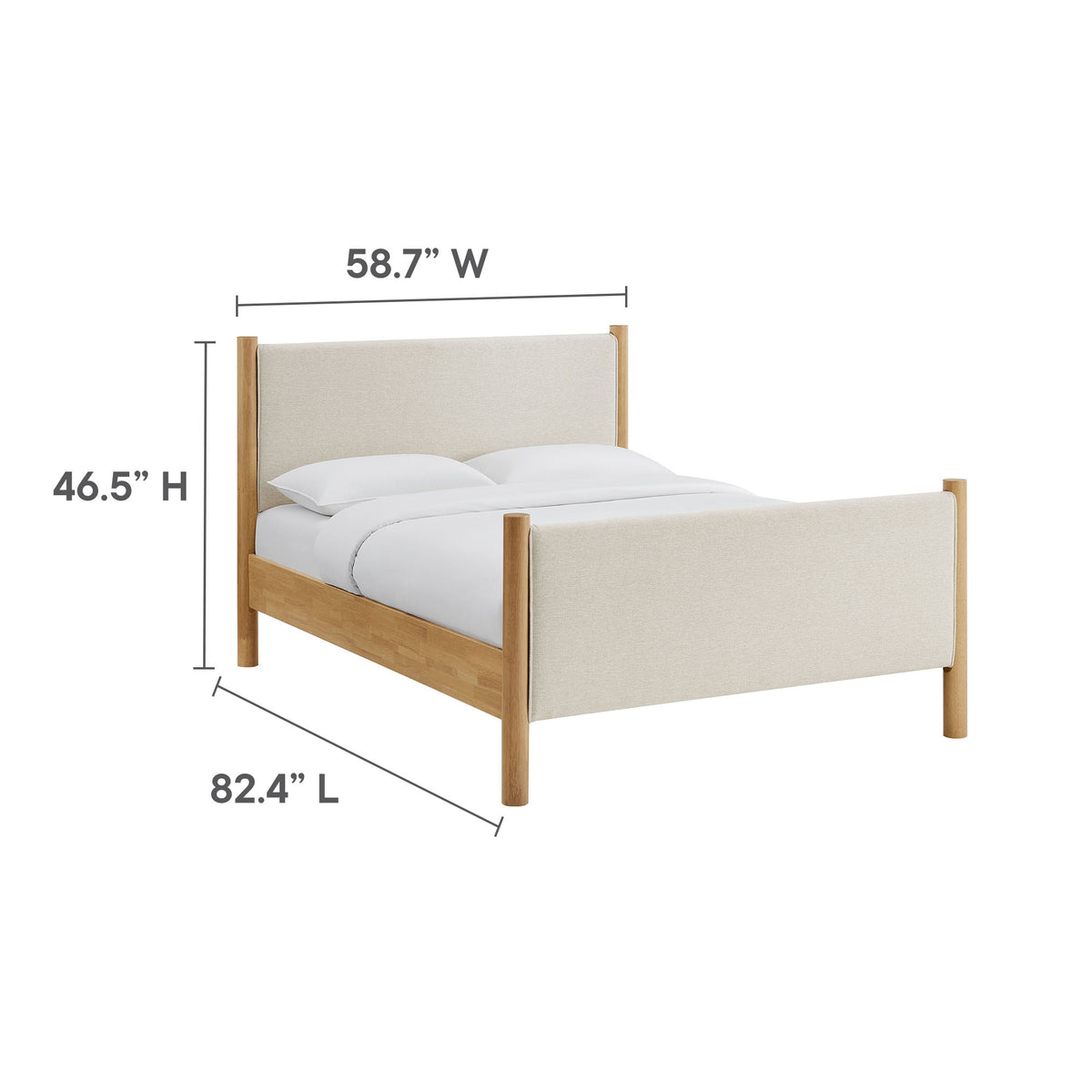 Maven Full Size Fabric Upholstered Platform Bed by Modway