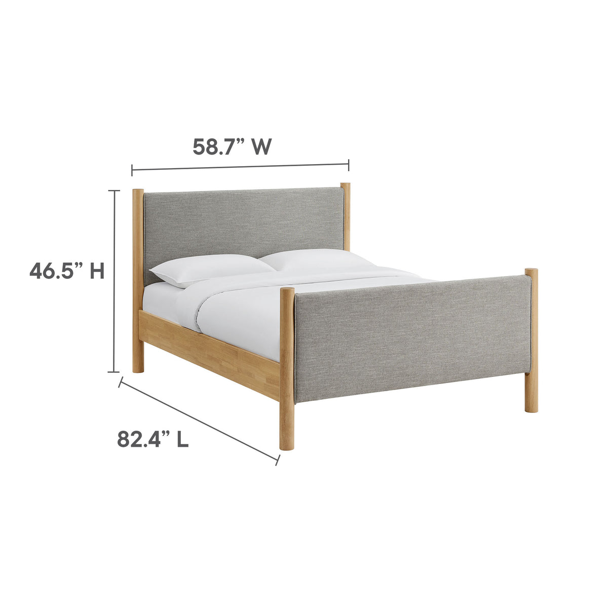 Maven Full Size Fabric Upholstered Platform Bed by Modway
