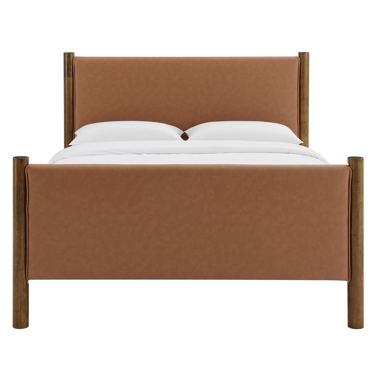 Maven Full Size Vegan Leather Upholstered Platform Bed by Modway