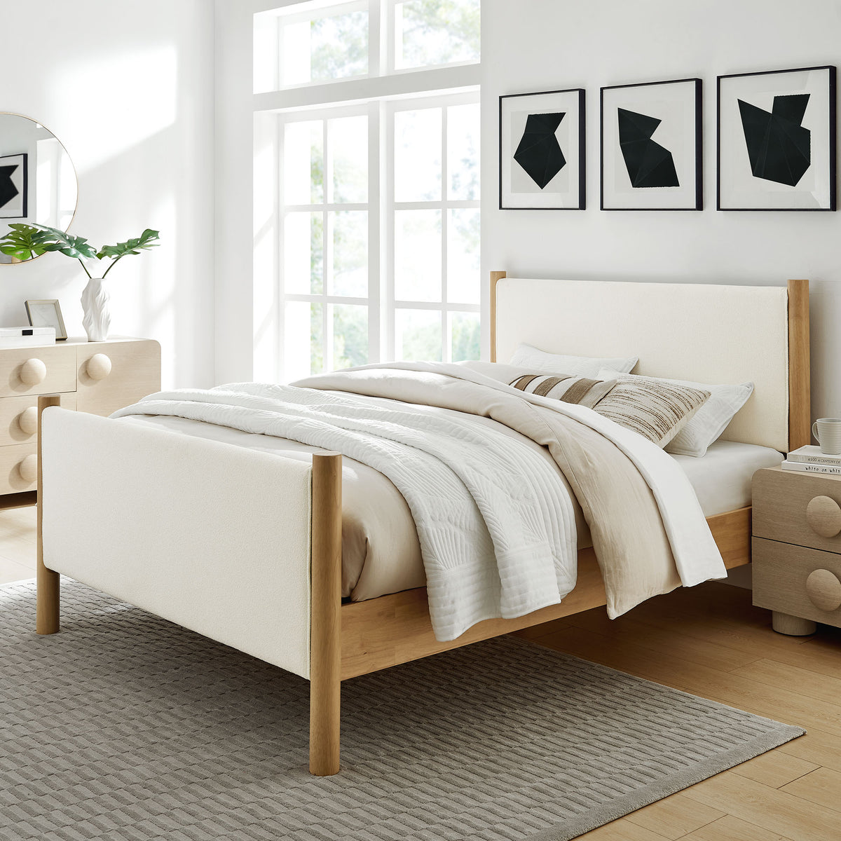 Maven Full Size Boucle Upholstered Platform Bed by Modway
