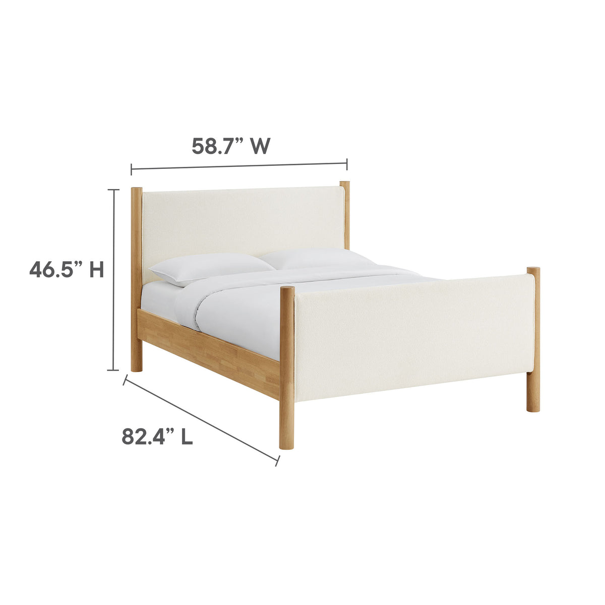 Maven Full Size Boucle Upholstered Platform Bed by Modway