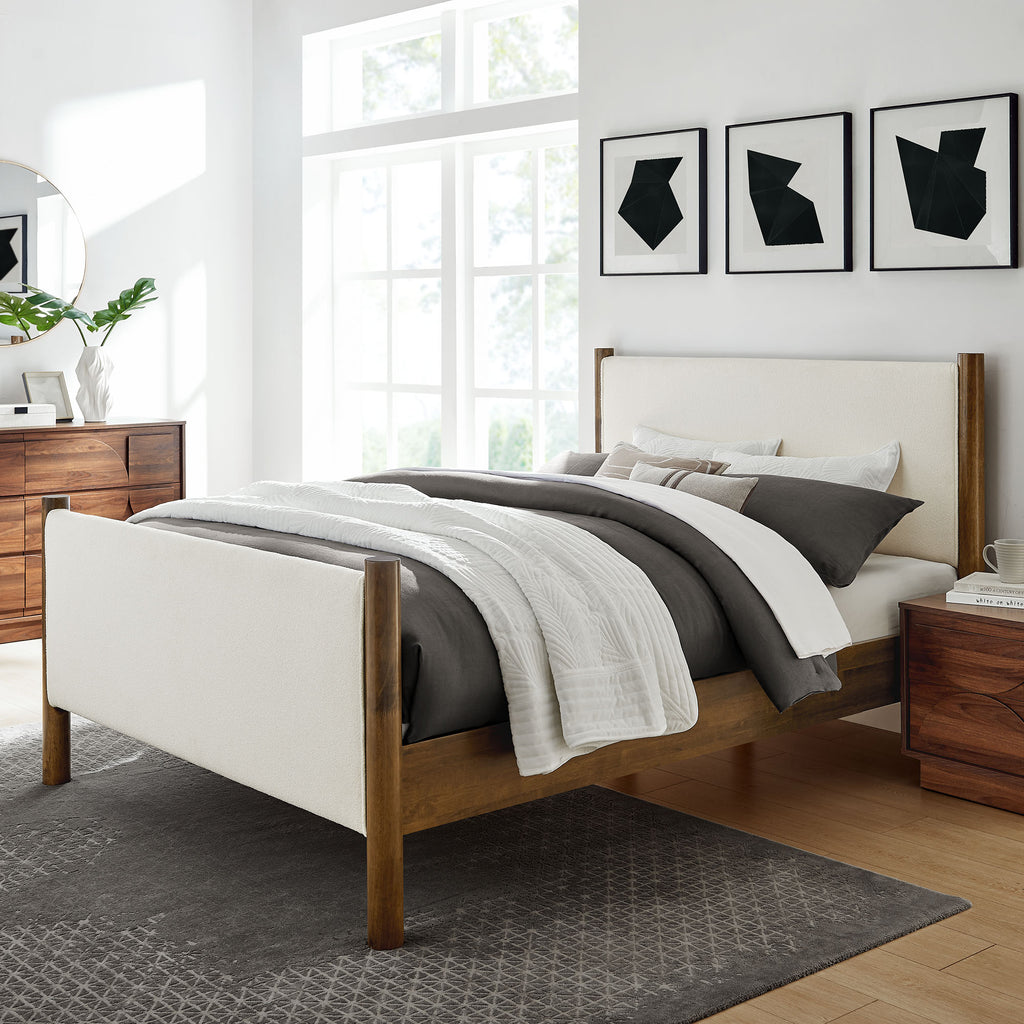 Maven Full Size Boucle Upholstered Platform Bed by Modway