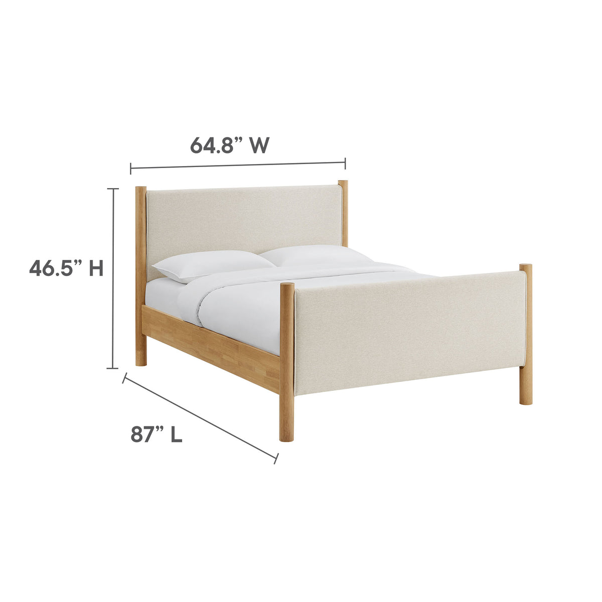 Maven Queen Size Fabric Upholstered Platform Bed by Modway
