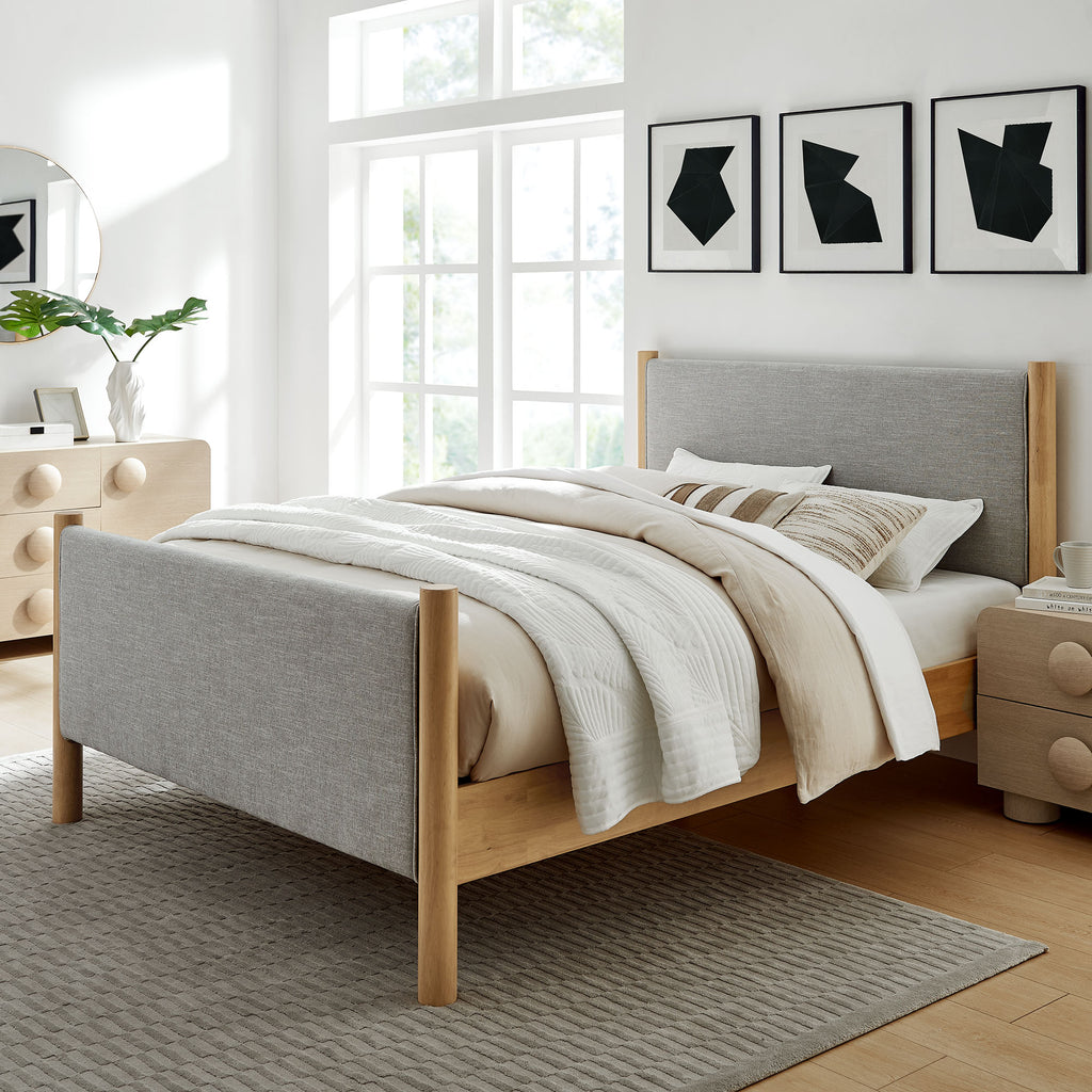 Maven Queen Size Fabric Upholstered Platform Bed by Modway