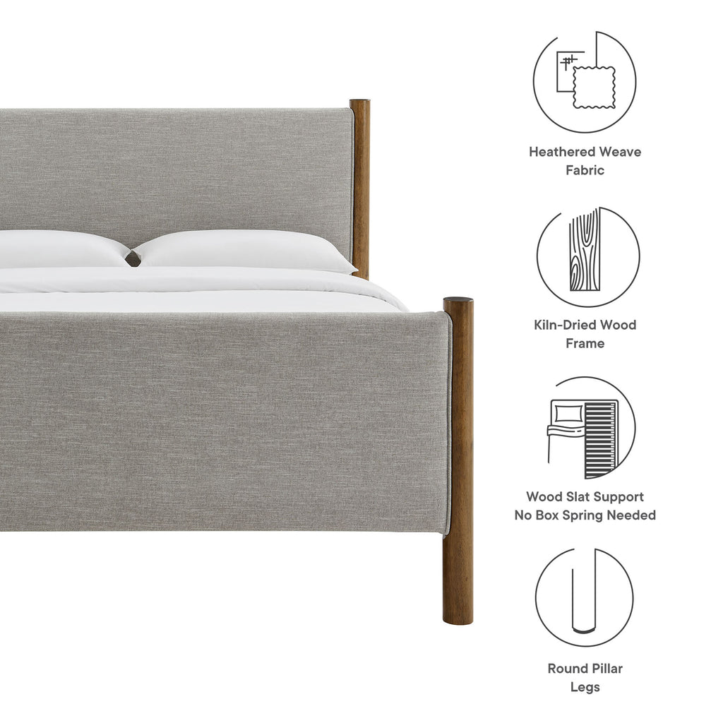 Maven Queen Size Fabric Upholstered Platform Bed by Modway