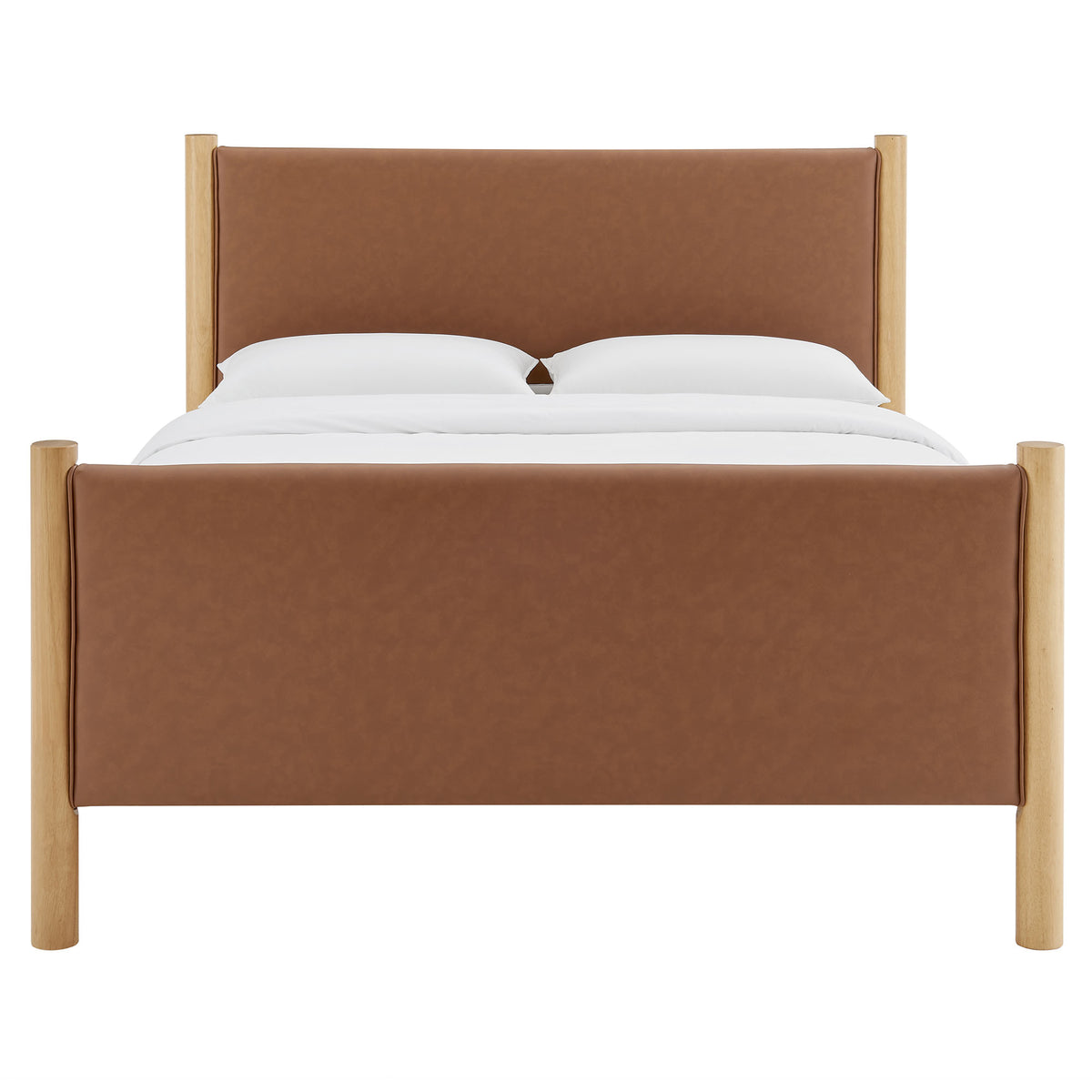 Maven Queen Size Vegan Leather Upholstered Platform Bed by Modway