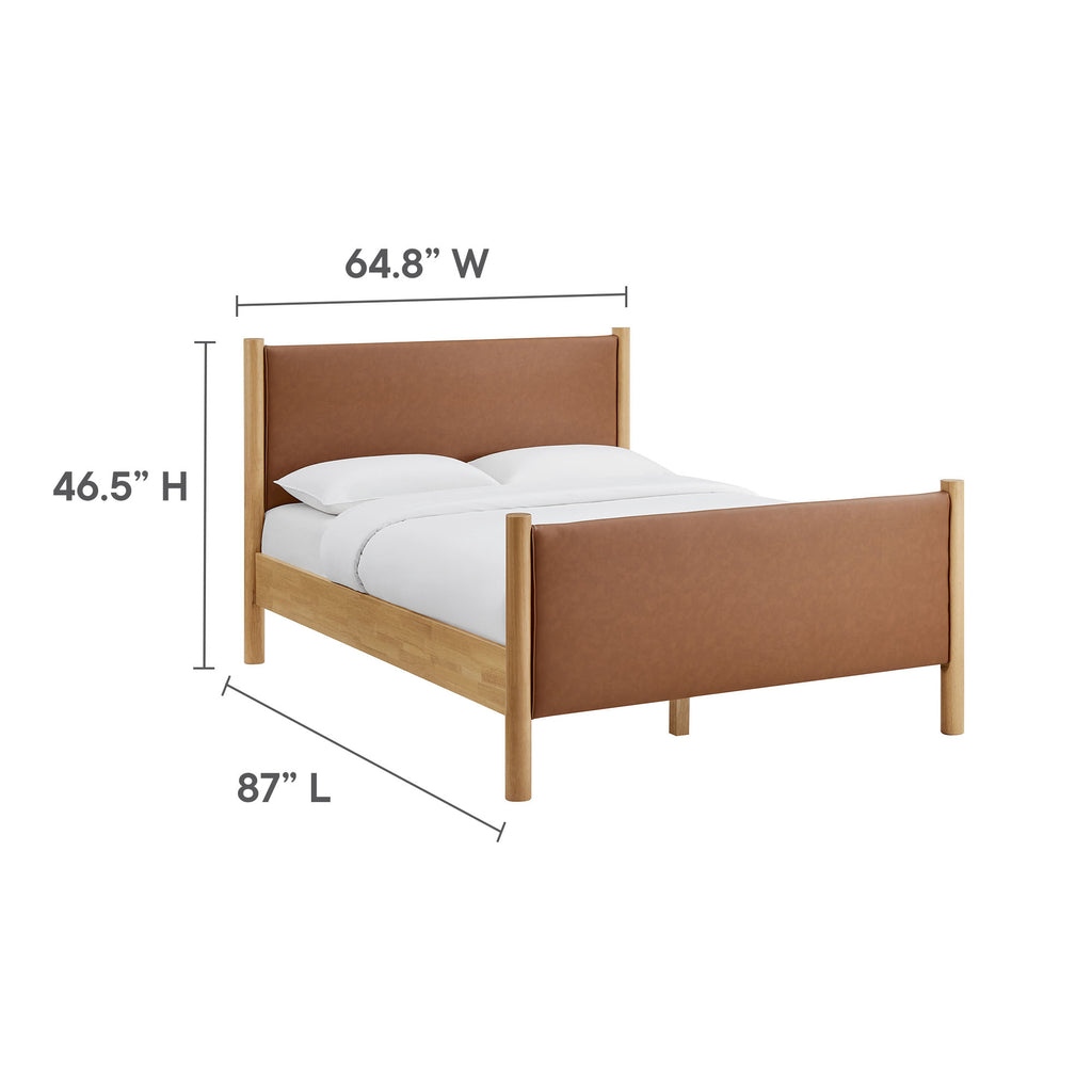 Maven Queen Size Vegan Leather Upholstered Platform Bed by Modway