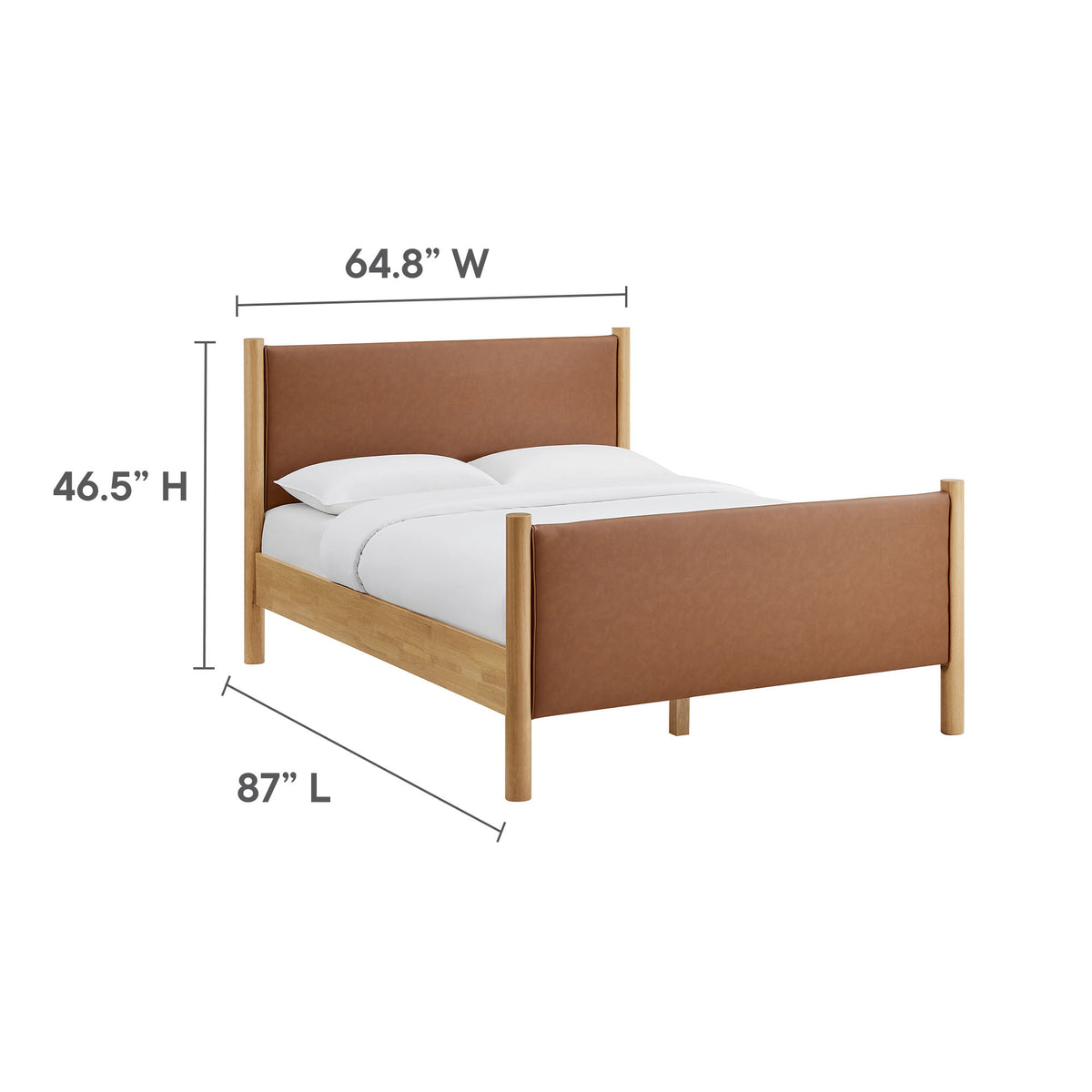 Maven Queen Size Vegan Leather Upholstered Platform Bed by Modway
