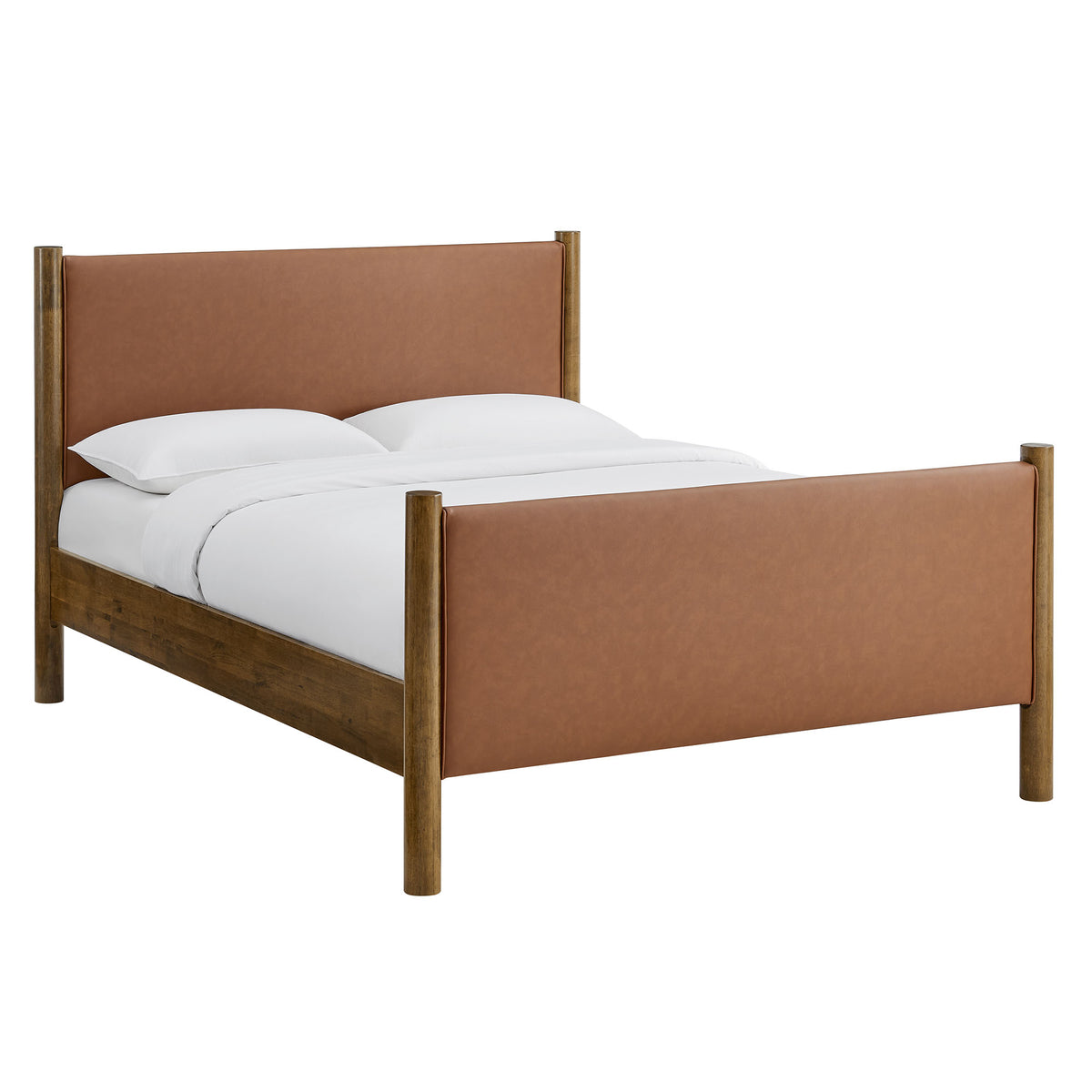 Maven Queen Size Vegan Leather Upholstered Platform Bed by Modway