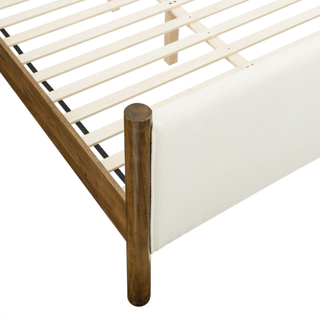 Maven King Size Boucle Upholstered Platform Bed by Modway