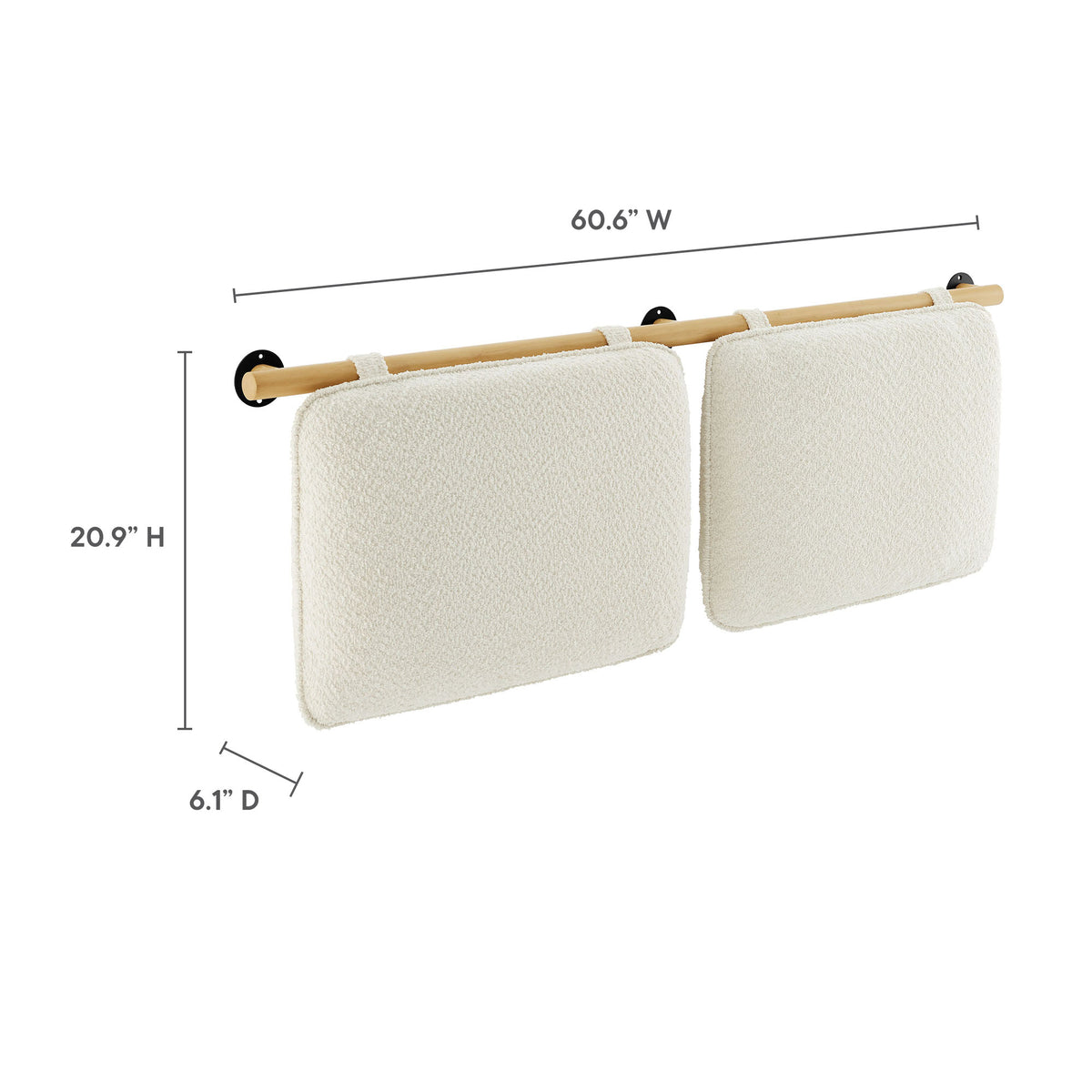Anela Wall-Mounted Chenille Upholstered Queen Headboard by Modway