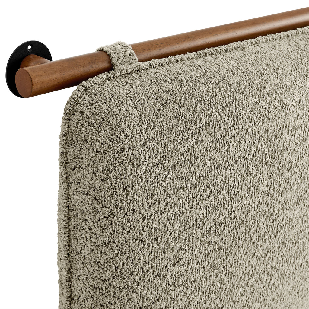 Anela Wall-Mounted Chenille Upholstered Queen Headboard by Modway