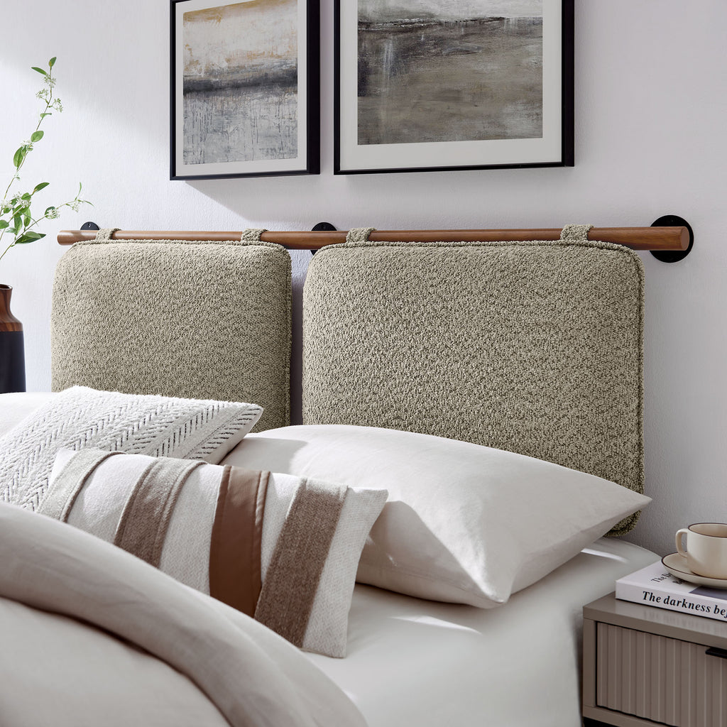 Anela Wall-Mounted Chenille Upholstered Queen Headboard by Modway