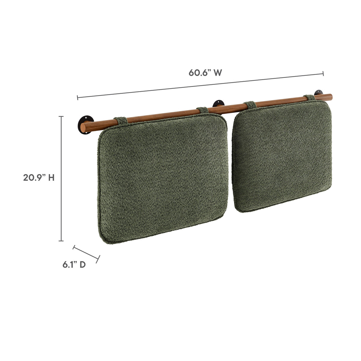 Anela Wall-Mounted Chenille Upholstered Queen Headboard by Modway